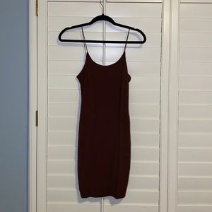 brown body con mini dress (never worn!!) 🤎🤎🤎